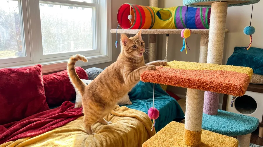 Enriquecimento ambiental para gato dentro de casa: 6 ideias simples